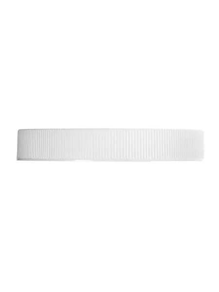 White PP 89-400 ribbed skirt lid with unprinted PS liner - 16-oz-white-jar-lid